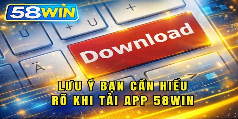 Lưu ý bạn cần hiểu rõ khi tải app 58WIN