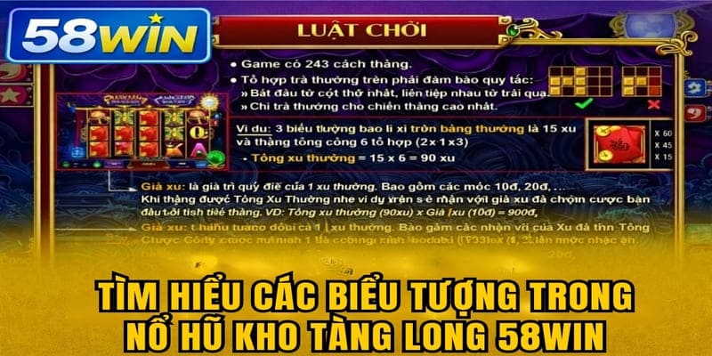 Tìm hiểu các biểu tượng trong Nổ Hũ Kho Tàng Ngũ Long 58WIN