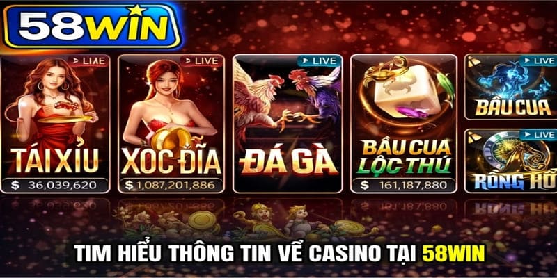 Tìm hiểu thông tin về casino 58WIN
